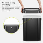 Urban Slim Open Top Commercial Trash Can, Stainless Steel