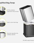 Laguna Open Top Trash Can with Removable Inner Basket 10 L / 2.6 Gal
