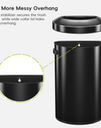 Urban Semi-Round Open Top Can Commercial Grade – 80L / 21 Gal-Matte Black