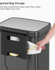Hudson  75 Liter / 20 Gallon Step Can with Bag Compartment - Gunmetal