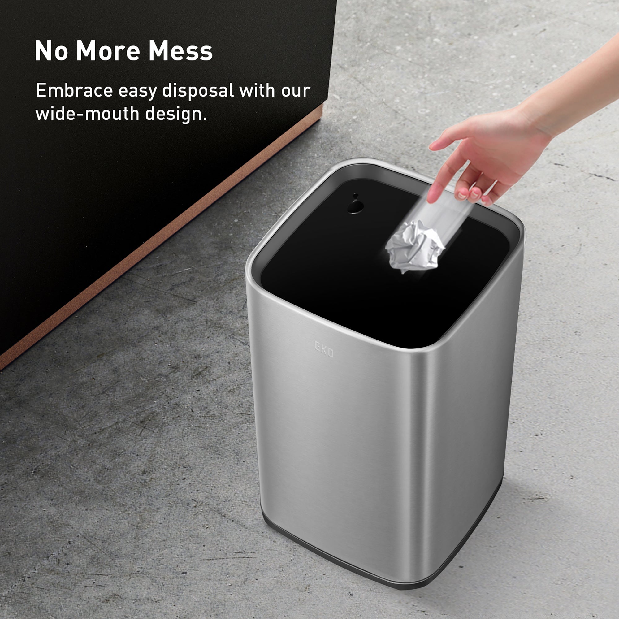 EKO Laguna Open Top Can with Nested Liner 2 Pack Combo Set - 7L+12L – No More Mess