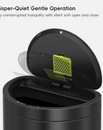 Mirage Semi-Round 47 Liter / 12.4 Gallon Motion Sensor Trash Can - Matte Black