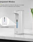 EKO Aroma Pro 13.5 fl oz Touchless Automatic Liquid Soap Dispenser-Matte White – Transparent Window