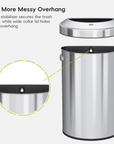 Urban 21 Gallon Semi-Round Open Top Waste Bin, 80L