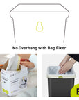 EKO Essential Step Recycling Can - Dual Compartment 30L+30L – No Overhang with Bag Fixer