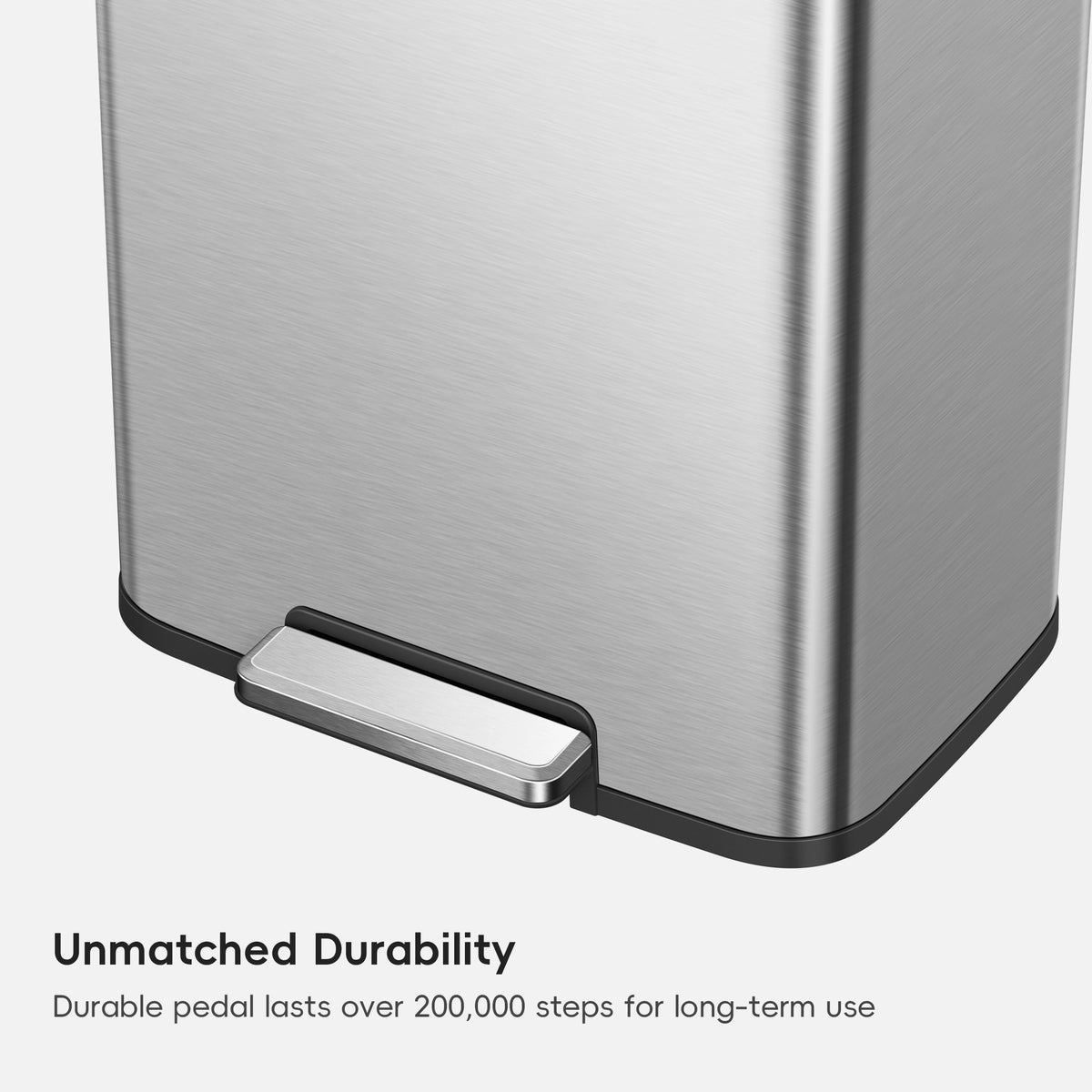 Madison Step Can with Liner Stainless Steel