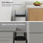 X-Wing Slim Step Trash Can with Dual Wing Lid 50 L / 13.2 Gal