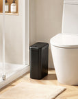 Morandi Slim Bathroom Trash Can - 10L /2.6 Gallon -Black