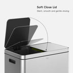 Edison Dual Compartment Step Can with Removable Inner Liners 30+30 L / 8+8 Gal