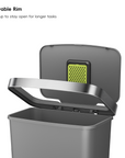 EKO HANA 45L/ 11.9 Gallon Plastic Resin Step Kitchen Trash Can-Gray – Movable Rim