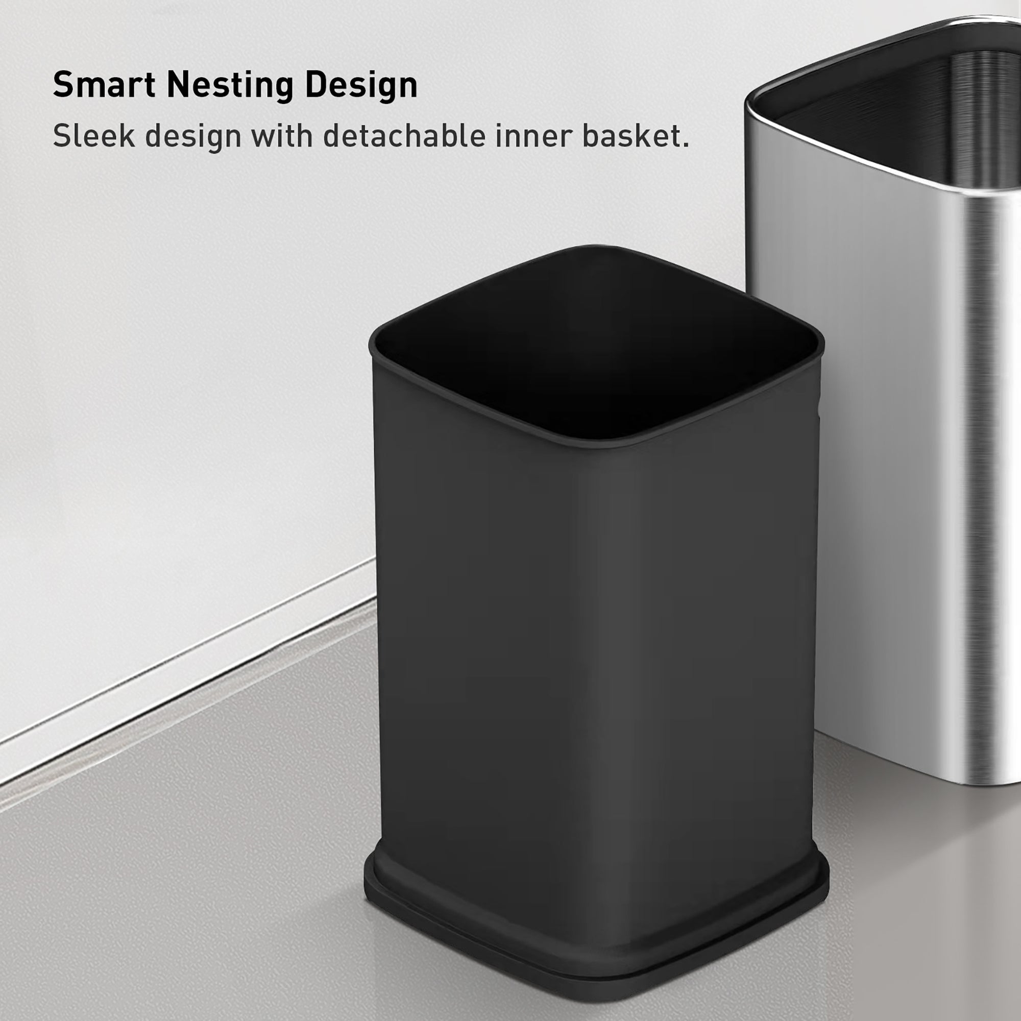 EKO Laguna Open Top Can with Nested Liner 2 Pack Combo Set - 7L+12L – Smart Nesting Design