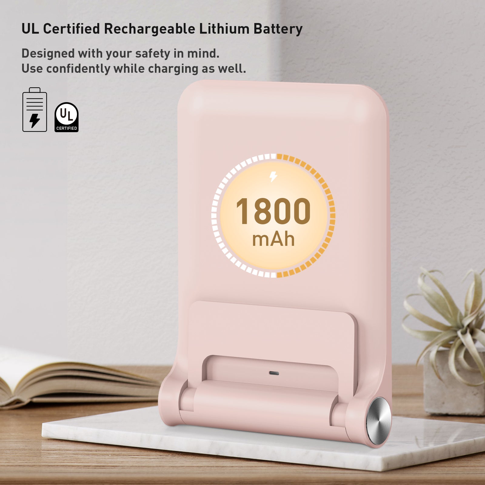 EKO iMira 1X Foldable 10.6" LED Mirror - UL Certified Rechargeable Lithium Battery