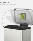 Madison Matte Grey Stainless Steel 50 Liter/13.2 Gallon Step Trash Can