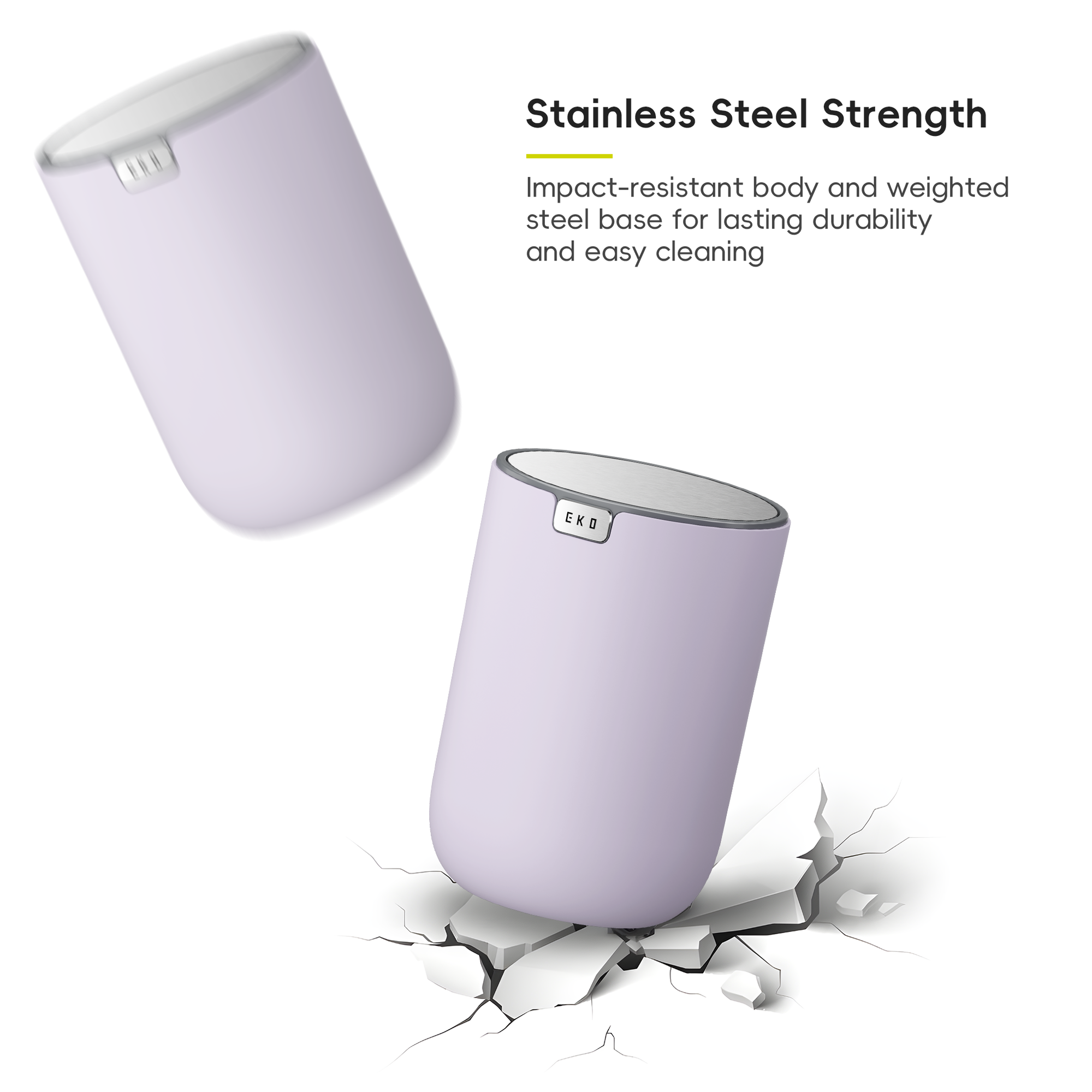 Fandy Table Bin with Swing-Top Lid - Lavender 1.5L / 0.4 Gal