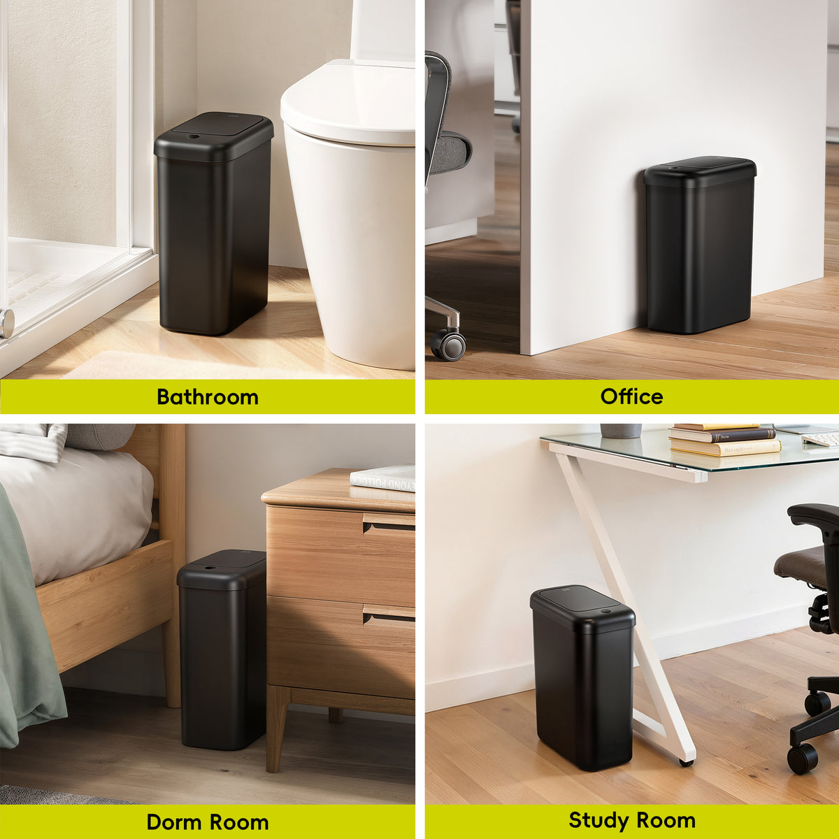 Morandi Slim Bathroom Trash Can 10 L / 2.6 Gal