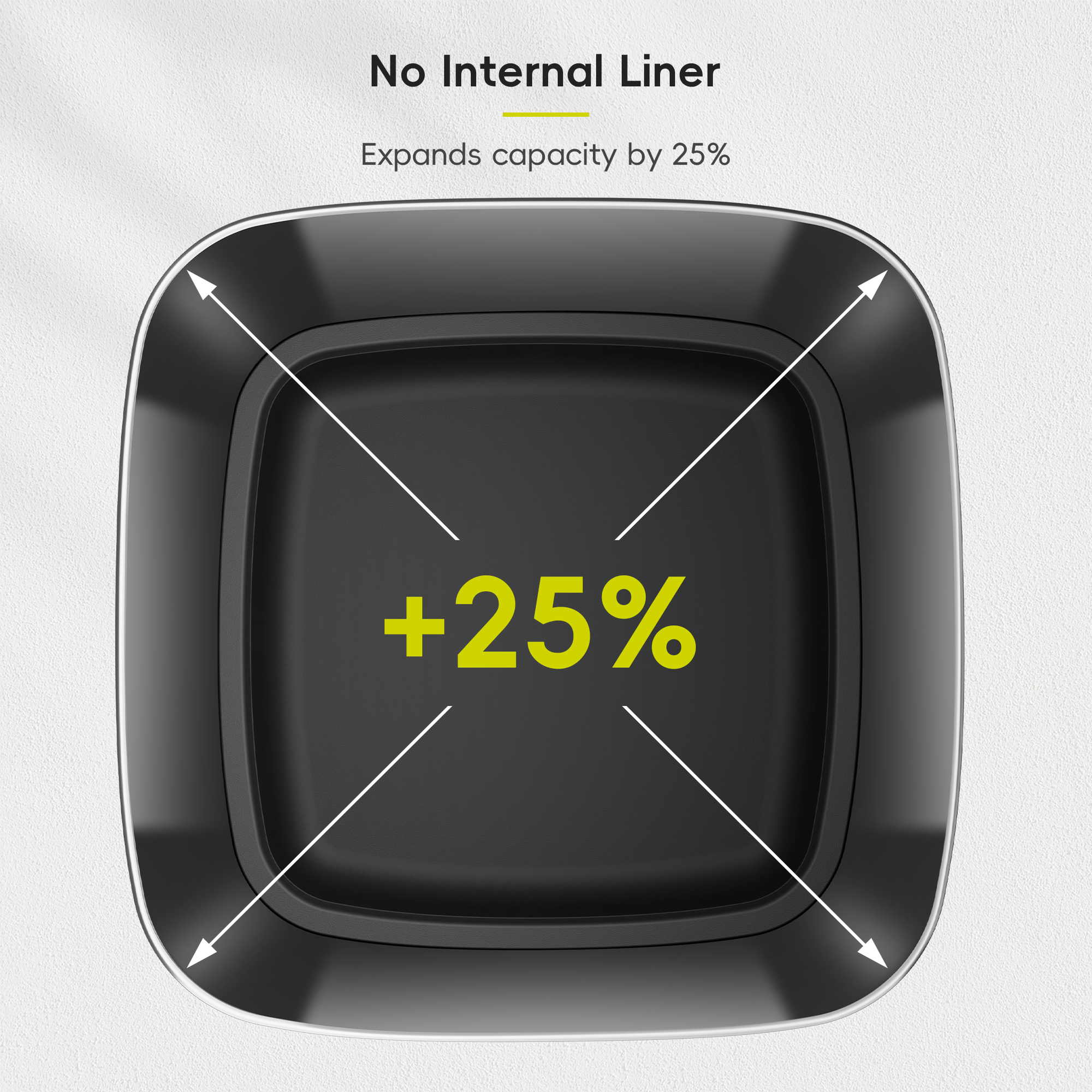 EKO Ecosmart Sensor Can - 80L / 21.1 Gal Tall and Large Kitchen Trash Can – No Internal Liner