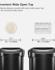 Urban Semi-Round Commercial Open Top Waste Bin