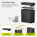 Brio Compact Design Motion Sensor Trash Can 10 L / 2.6 Gal