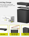 Brio Compact Design Motion Sensor Trash Can 10 L / 2.6 Gal