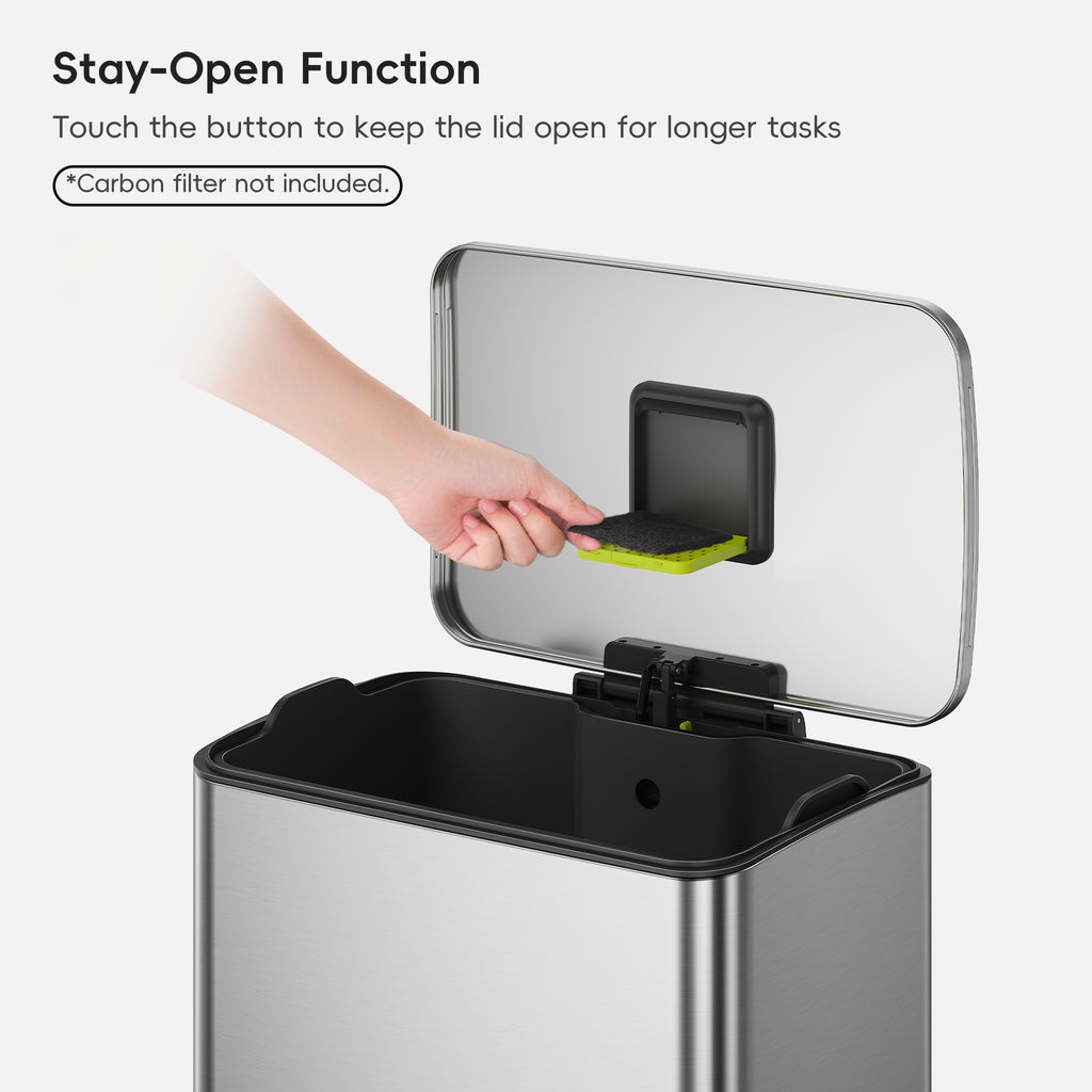 Neo-Cube Stainless Steel Step Trash Can