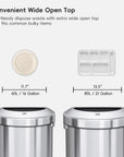 Urban Semi-Round Commercial Open Top Waste Bin