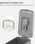 EKO 45 lb Stainless Steel Pet Food Storage Container with Lockable Airtight Lid