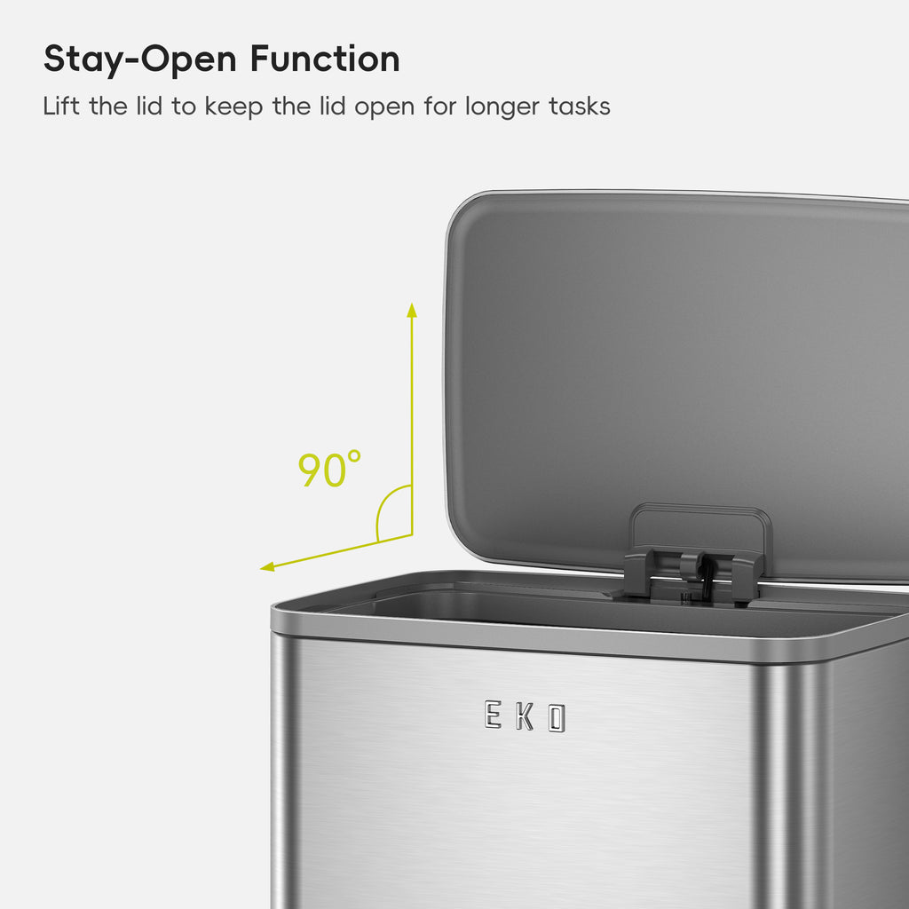Marina Stainless Steel Step Trash Can 50 L / 13 Gal