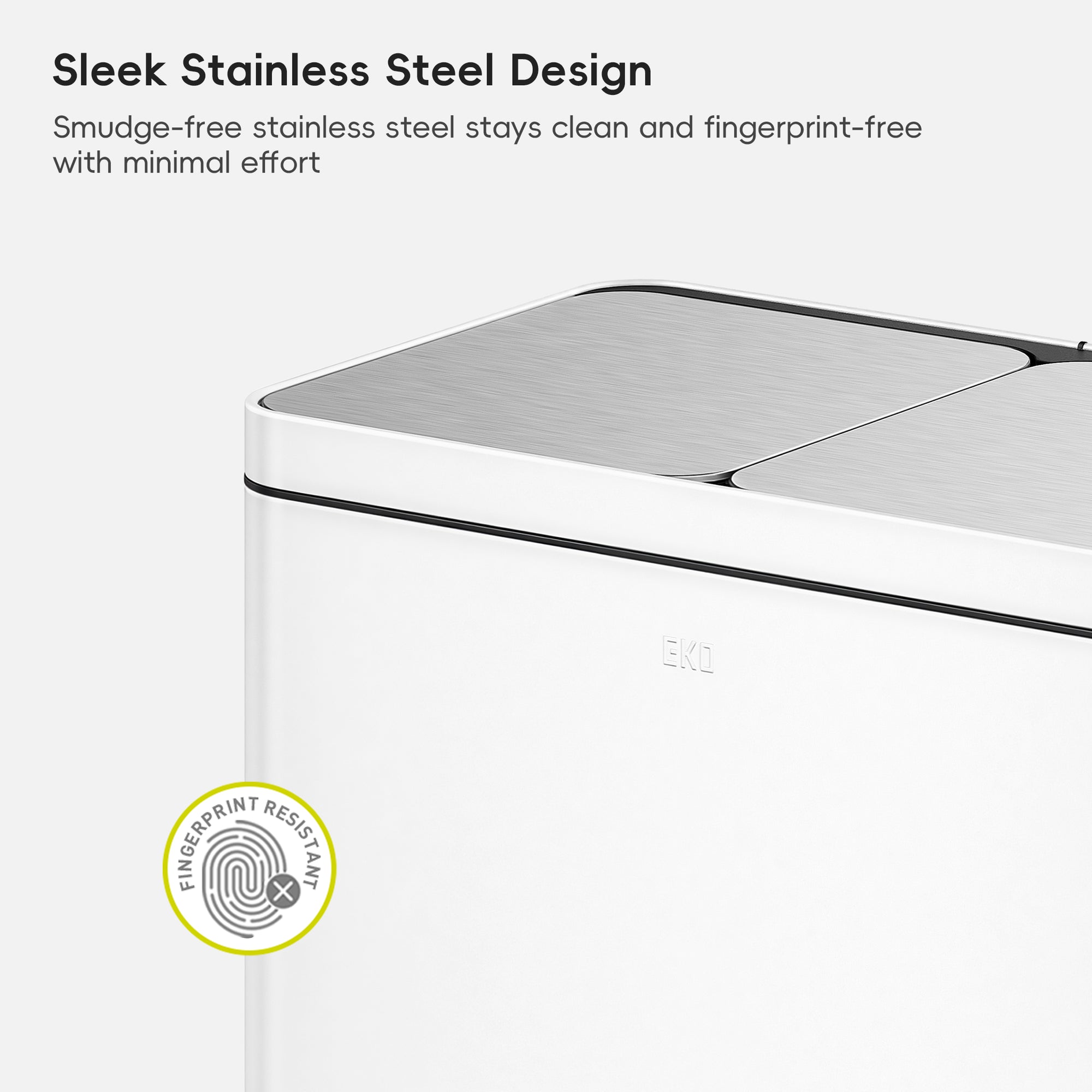 Edison Dual Compartment Step Can with Removable Inner Liners 30+30 L / 8+8 Gal