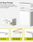 Brio Compact Design Motion Sensor Trash Can 10 L / 2.6 Gal