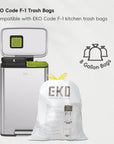EKO Madison 25L+20L Dual Compartment Step Trash Can - Brushed Stainless – Compatible with EKO Code F-1 kitchen trash bags