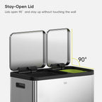 EcoCasa Step Recycling Can Dual Compartment 30+20 L / 8+5.3 Gal