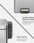 Madison Small Step Can with Liner Stainless Steel 6 L / 1.6 Gal