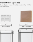 Urban Slim Open Top Can Commercial Grade - 90L / 23.7 Gal