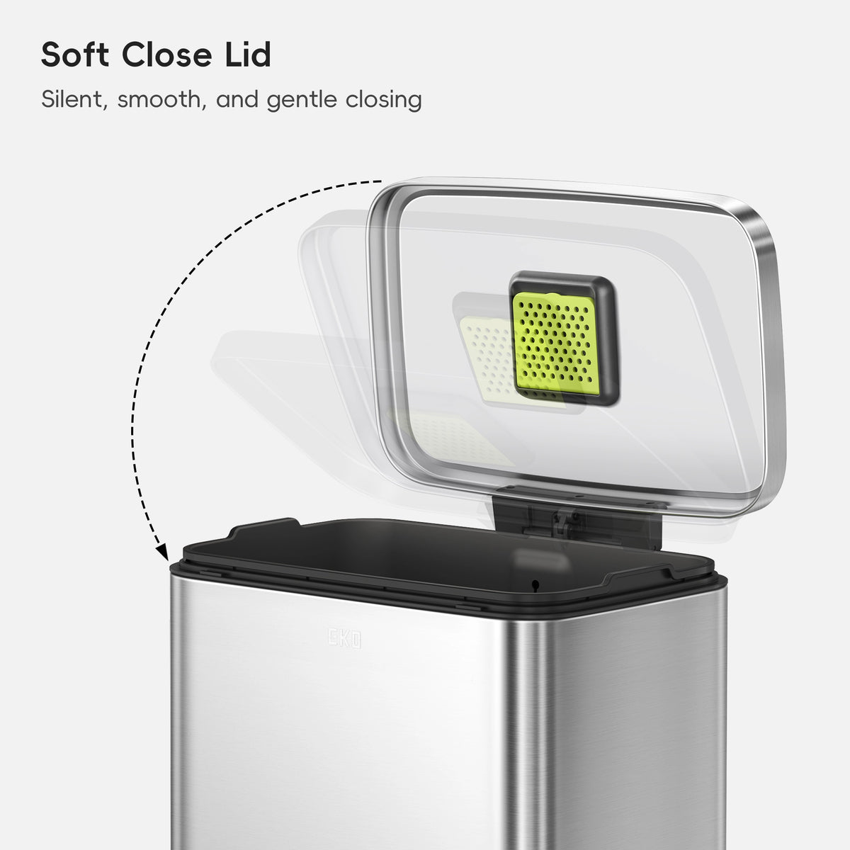 Madison Step Can with Liner Stainless Steel