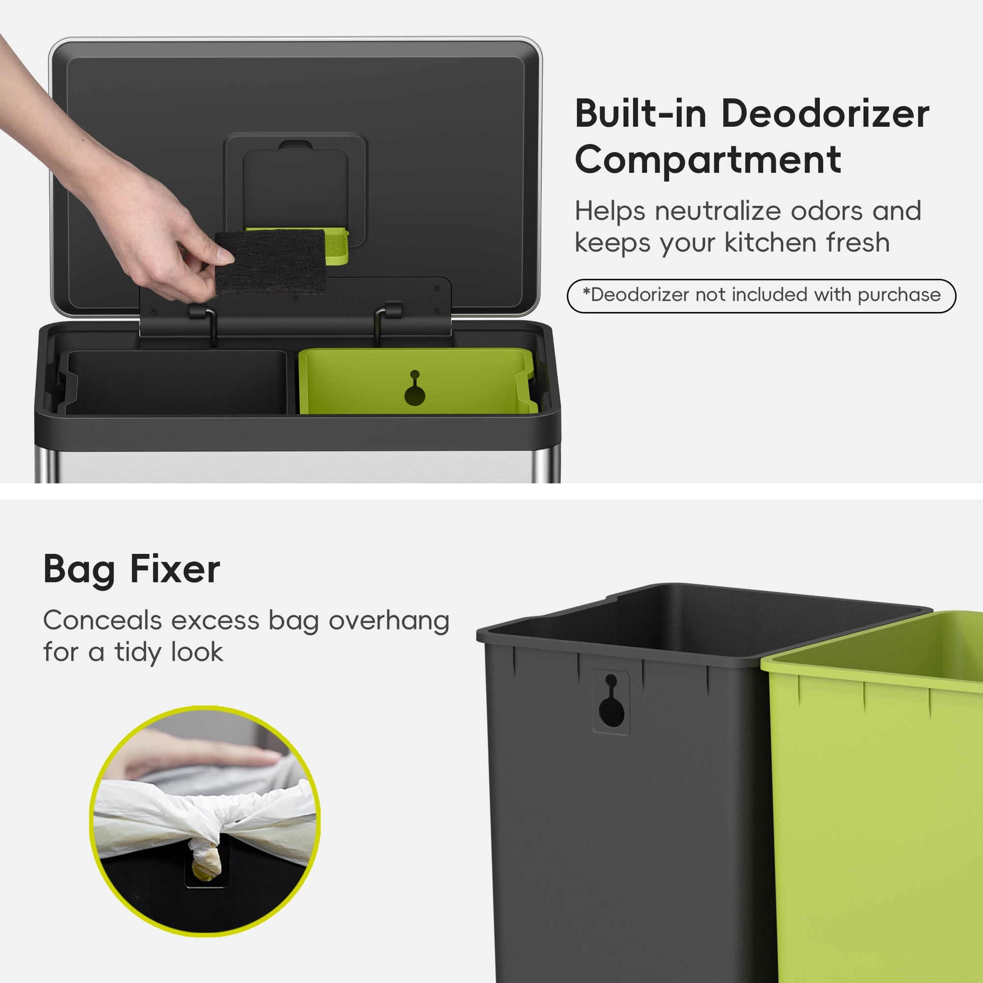 EcoCasa II Step Recycling Can with Liner