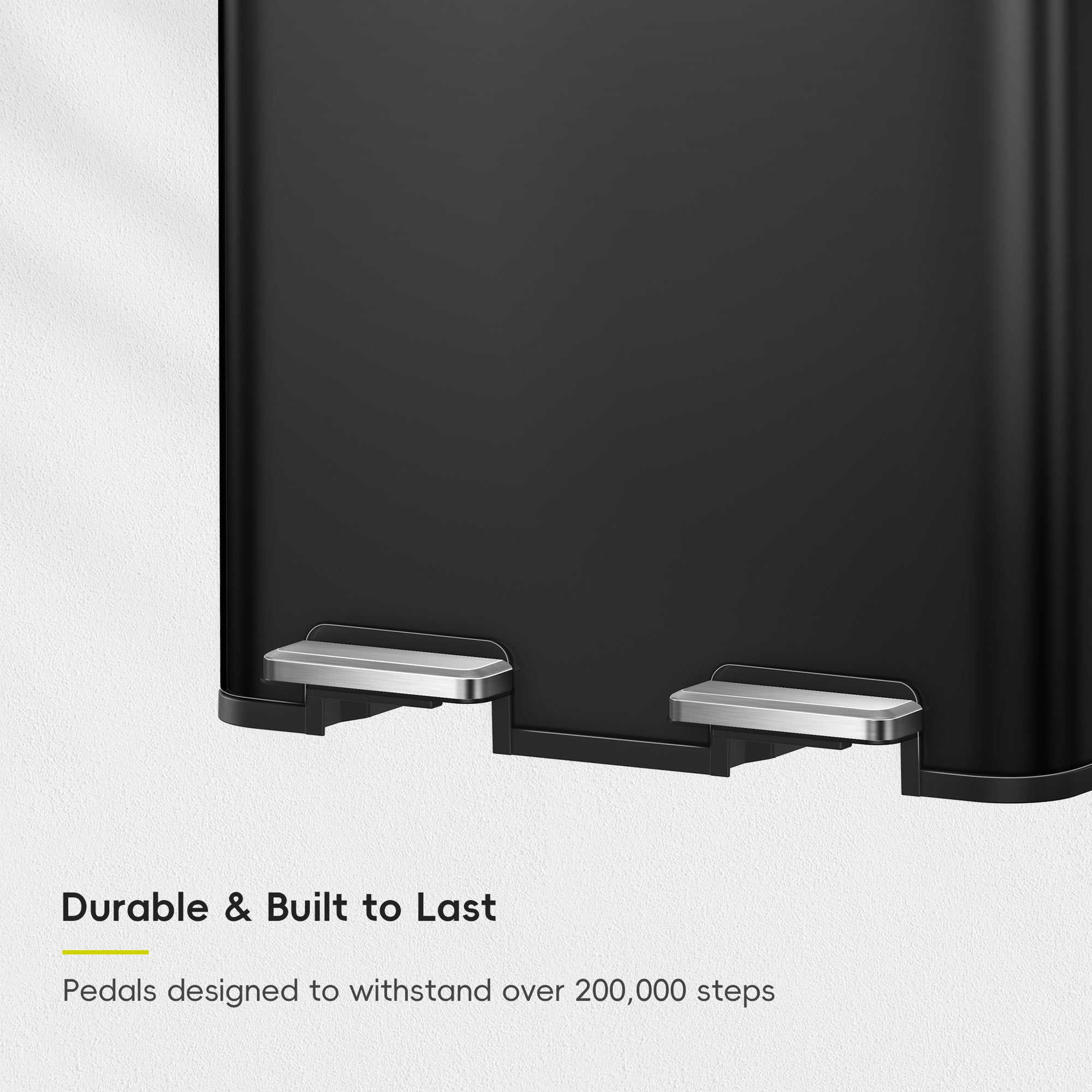 EKO Edison 8+8 Gallon Dual Kitchen Trash Can with Removable Inner Liners-Matte Black – Durable & Built to Last