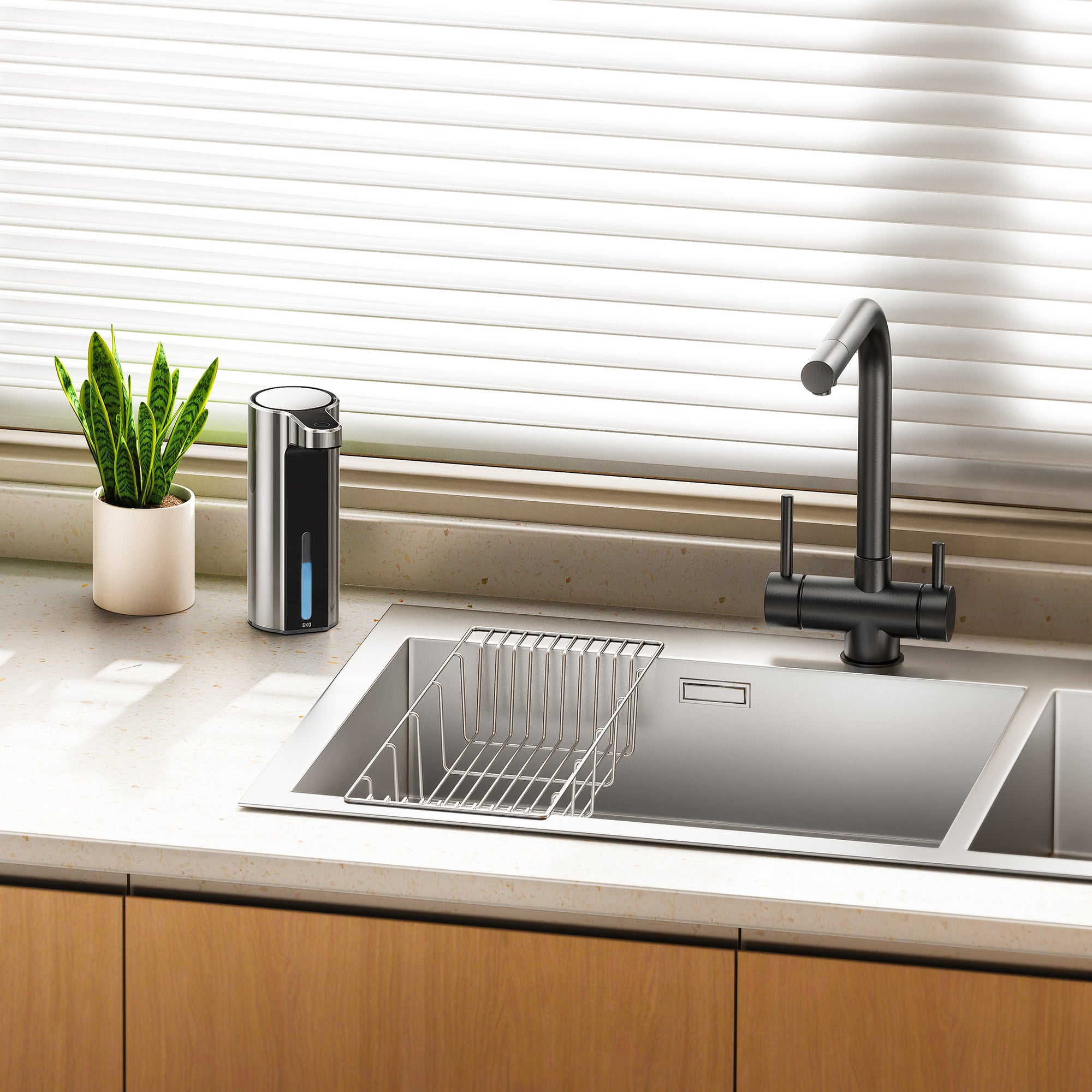 EKO Aroma Smart Liquid Soap Dispenser - Chrome Metallic – Kitchen