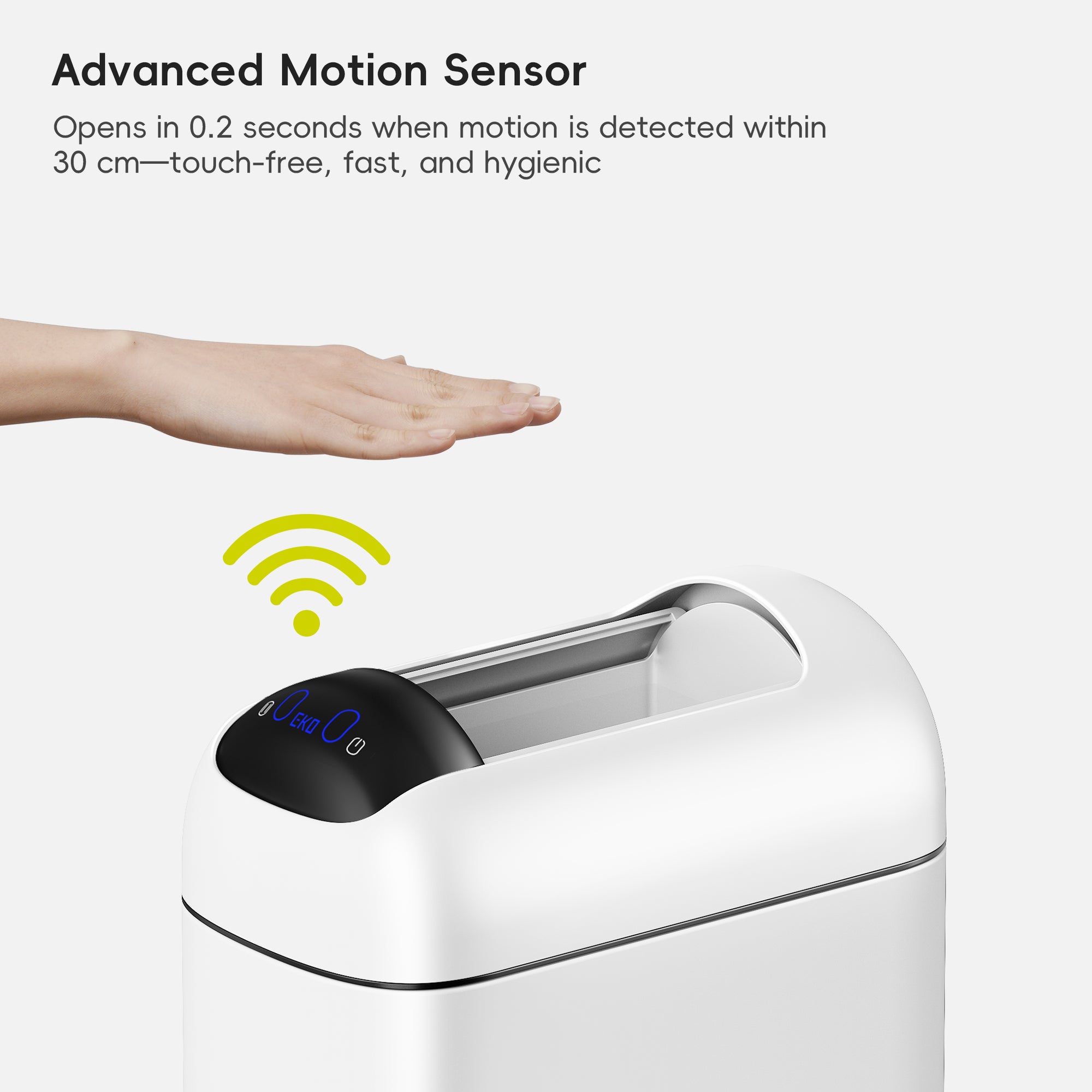 Astro Slim Sensor Trash Can with Butterfly Lid 10 L / 2.6 Gal