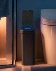 Morandi Slim Bathroom Trash Can - 10L /2.6 Gallon -Black
