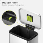 Madison Step Can with Liner Stainless Steel