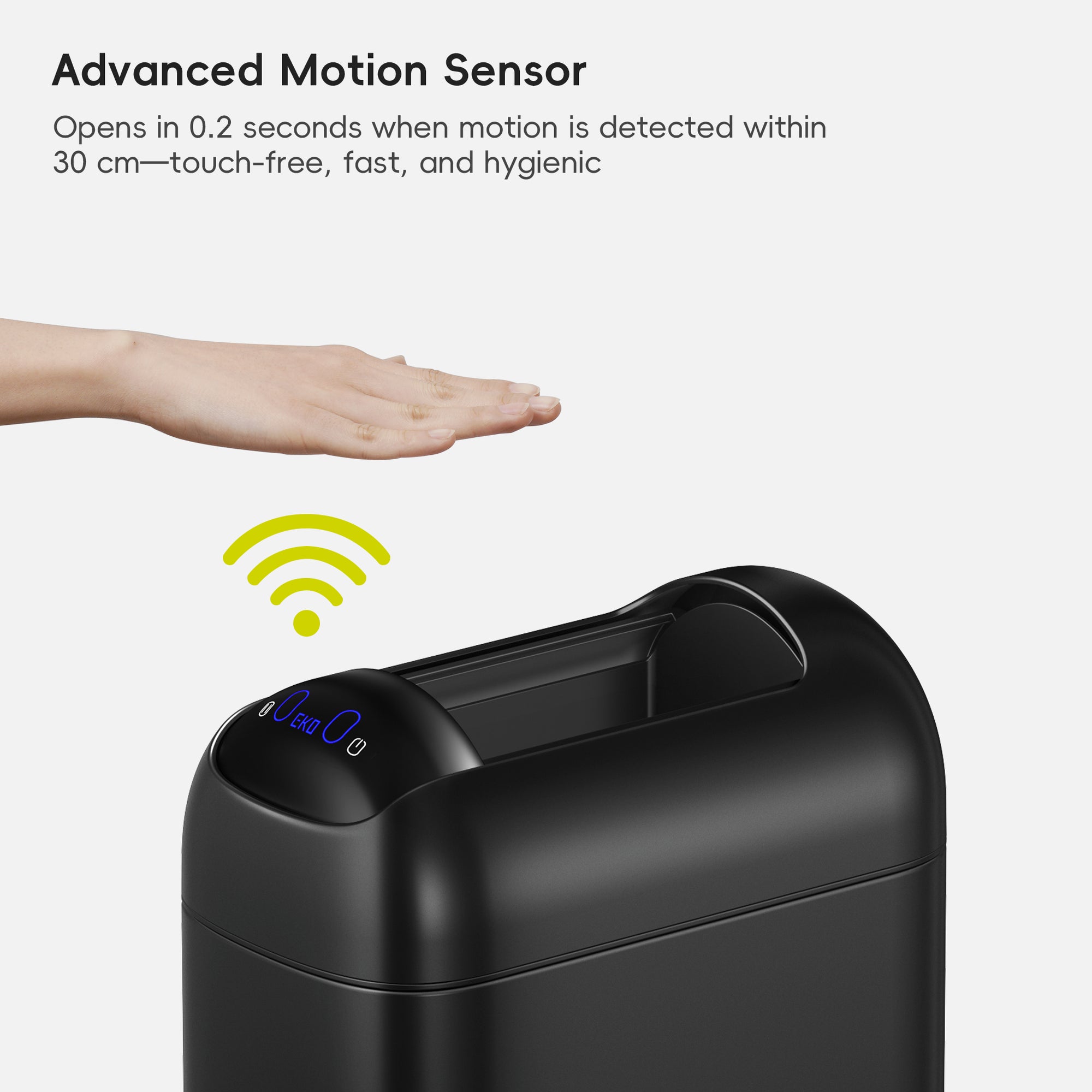Astro Slim Sensor Trash Can with Butterfly Lid 10 L / 2.6 Gal