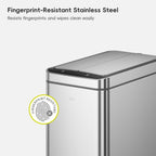 Deluxe Phantom Motion Sensor Trash Can Stainless Steel 45 L / 11.9 Gal