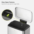 Maxwell Step On Foot Pedal Trash Can Stainless Steel