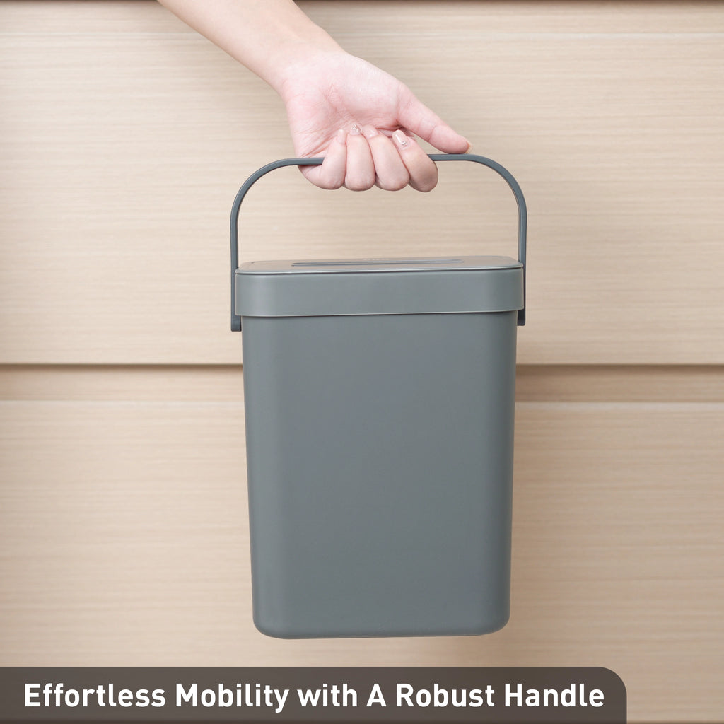Puro Compost Bin with Lid Dark Gray