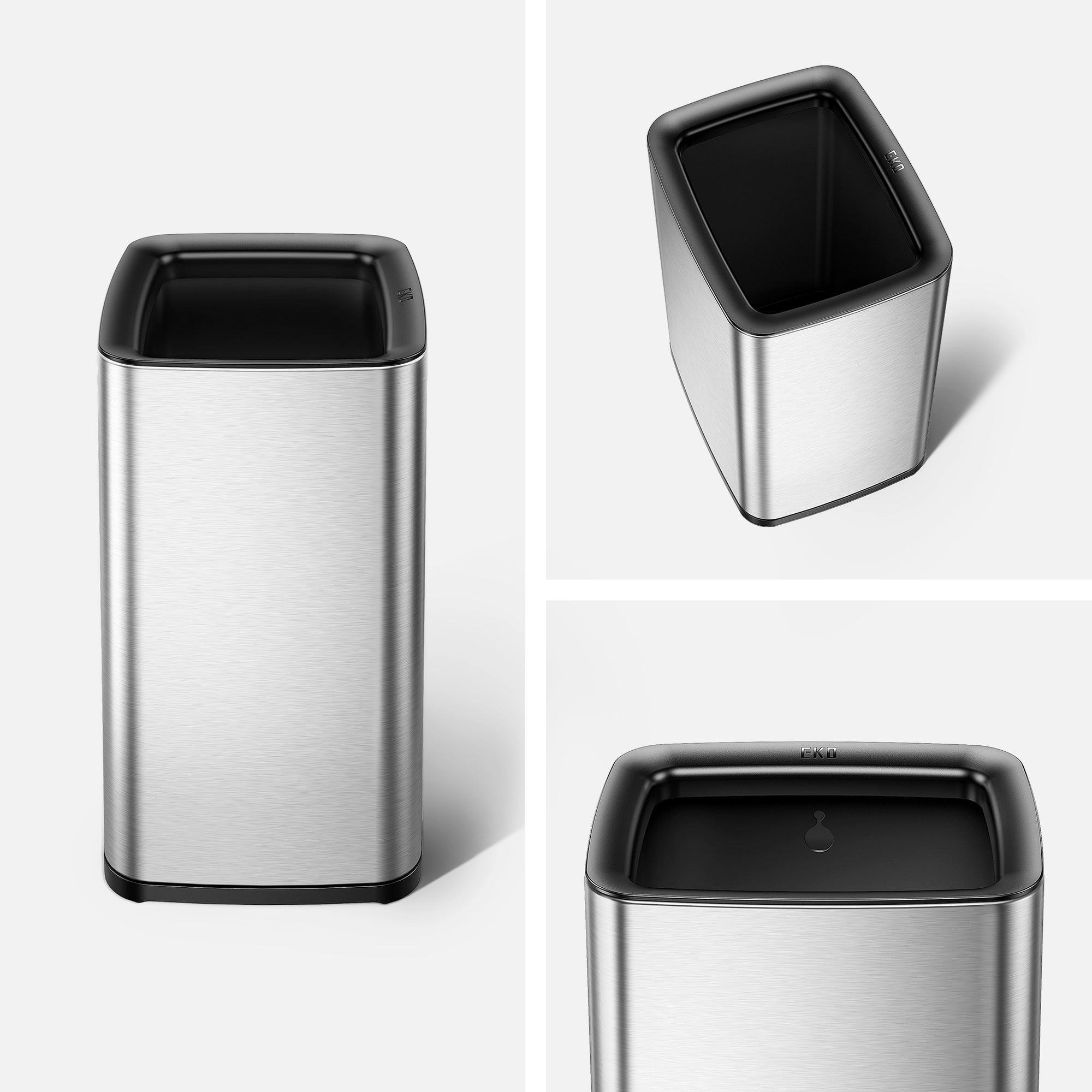 Laguna Open Top Trash Can with Removable Inner Basket 10 L / 2.6 Gal
