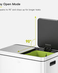Edison Dual Compartment Step Can with Removable Inner Liners 30+30 L / 8+8 Gal