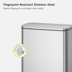 Neo-Cube Stainless Steel Step Trash Can