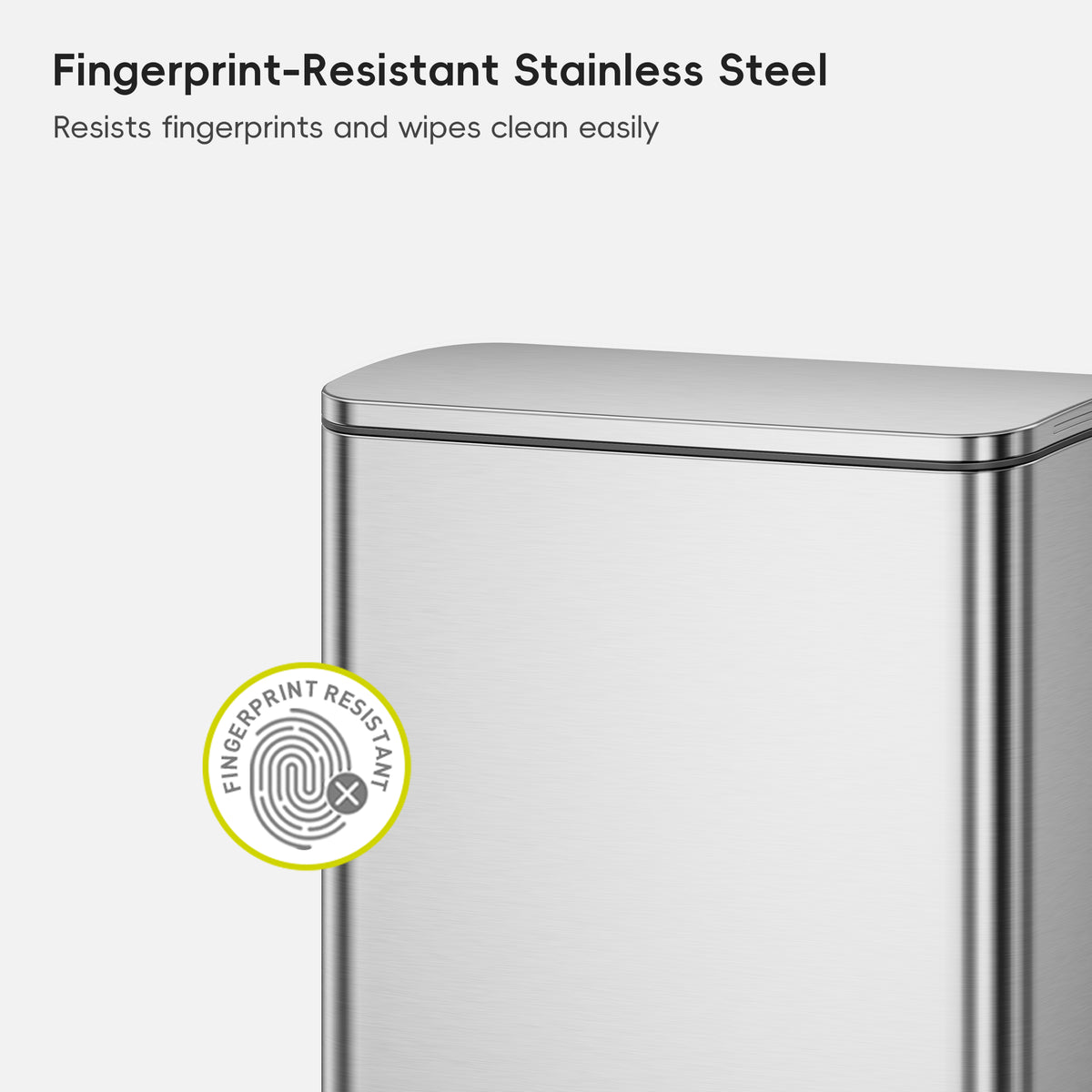 Neo-Cube Stainless Steel Step Trash Can