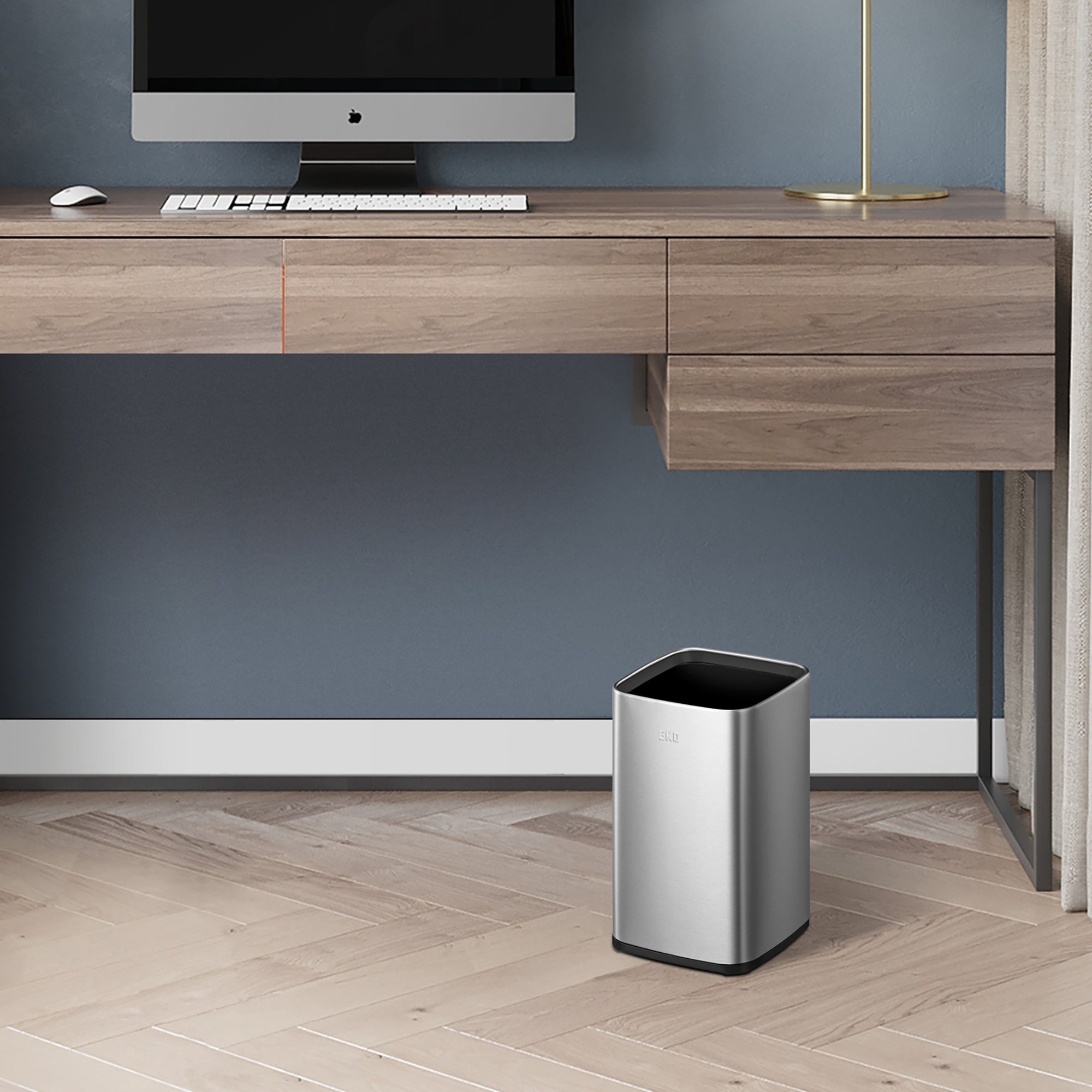 EKO Laguna Open Top Can with Nested Liner 2 Pack Combo Set - 7L+12L – Under Desk