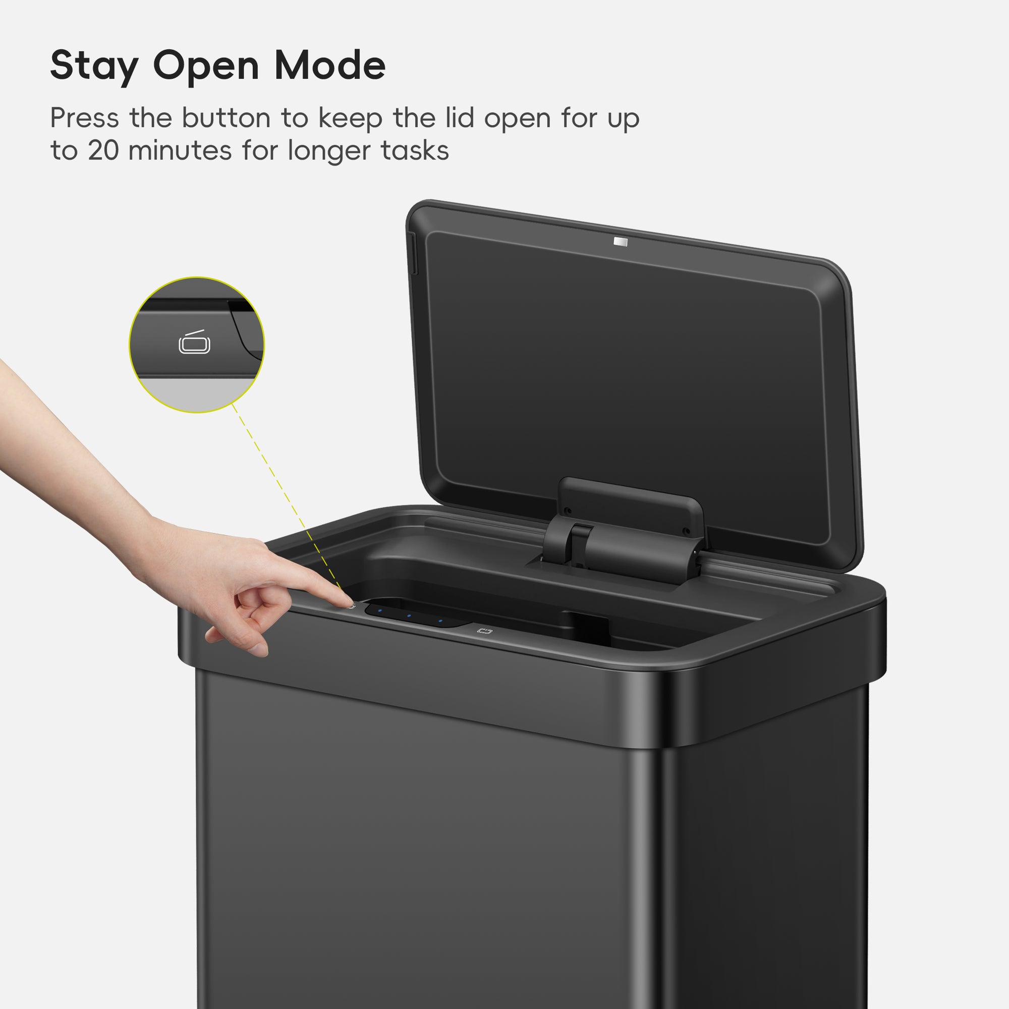 Nova Stainless Steel Motion Sensor Trash Can